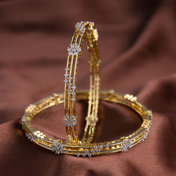 Diamond Replica Floral Bangles